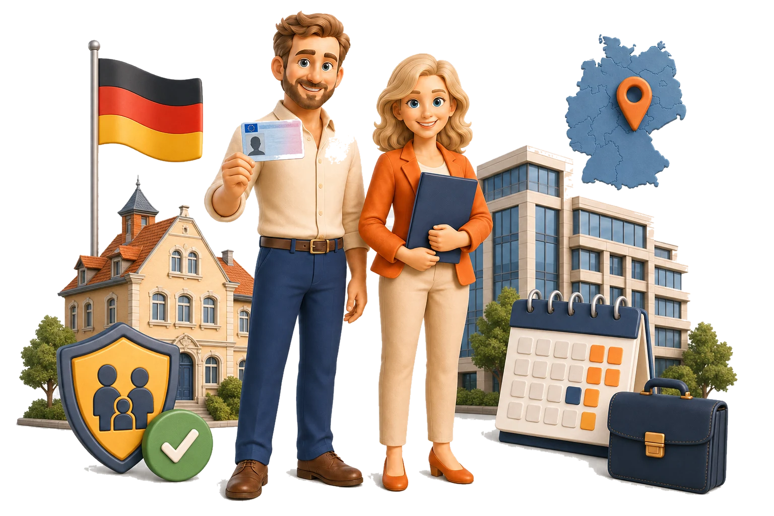 Документы, работа и переезд в Германию ВНЖ Германии для русскоязычной семьи